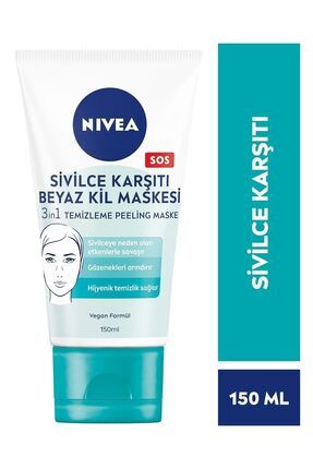 Sivilce Ve Siyah Nokta Karşıtı Beyaz Kil Maskesi 150 ml