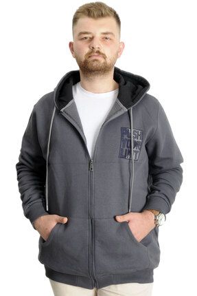 Modexl Mode XL Buyuk Beden Erkek Sweat Kap on Push Your Limit 23543 Fume Fiyat Yorumlar Trendyol