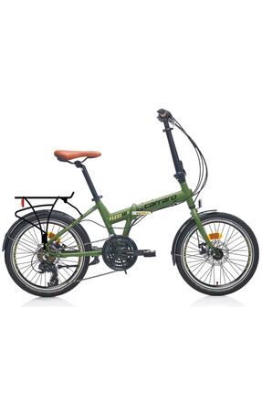 Flexi 121 D 20 Jant Katlanabilir Bisiklet Mat Haki Yeşil Siyah