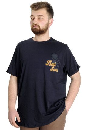 Modexl Mode Xl Buyuk Beden Erkek T shirt Best Score 23134 Lacivert Fiyat Yorumlar Trendyol
