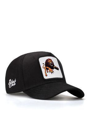 V1 Baseball Kids Aslan - 5bs Kod Logolu Unisex Siyah Çocuk Şapka (CAP)
