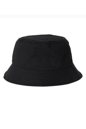 Unisex Siyah Bucket Balıkçı Şapka