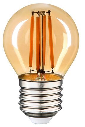 G45 Küçük Top 4w E27 Duy Amber Sarı Işık Dekoratif Led Ampul