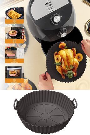 Arispa Antrasit Airfryer Pişirme Hava Fritözü Air Fryer Pişirme Gri