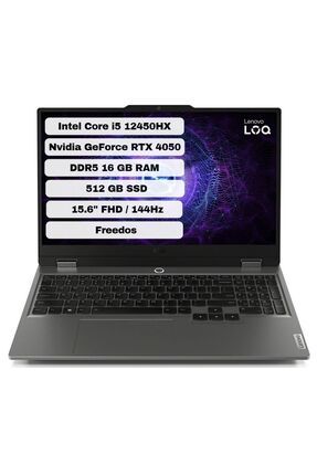 LOQ 83GS007WTR16 Intel Core i5 12450HX 16GB 512GB SSD RTX 4050 Freedos 15.6'' FHD Bilgisayar
