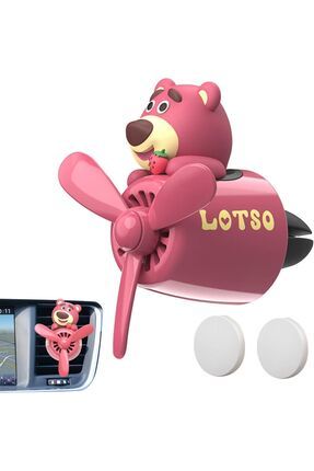 Araç Kokusu Uçaklı Sevimli Lotso Figürü Oto Kokusu 2 Adet Kokulu Tablet