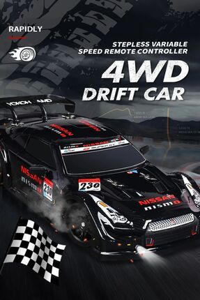 2.4GHz Işıklı 1:16 Drift Model Yedek Lastikli Uzaktan Kumandalı Drift Arabası Drag Car Yarış Arabası