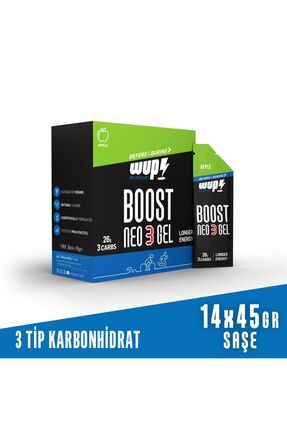 Wup Boost Neo3 Enerji Jeli, 3 Tip Karbonhidrat, Elmalı, 14 Saşe 45 gr