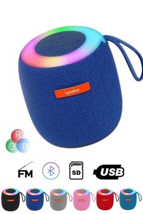 Mini RGB Işıklı Bluetooth Speaker Taşınabilir Ses Bombası Stereo Yüksek Kalite Hoparlör Ses Seviyesi