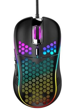 Rgb Led Işıklı Oyuncu Mouse Gaming 800-2400 Dpi 0 Oyun Mouse Mat Siyah Modern Tasarım 431550