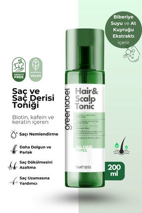 Biotin Kafein Ve Biberiye Suyu Içeren Saç Derisi Güçlendirici Dökülme Karşıtı Saç Toniği