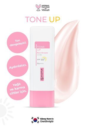 Tone Up Kore Ton Dengeleyici Ve Aydınlatıcı Yüz Güneş Kremi Spf50+ Pa++++ 50 ml