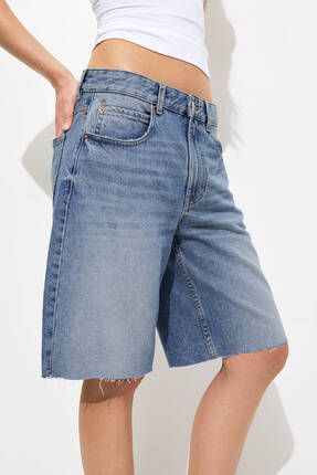 Pull Bear Boyfriend denim bermuda ort