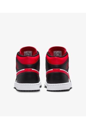 Nike Air Jordan 1 Mid White Black Red 2022 554724 079 Erkek Spor Ayakkab Fiyat Yorumlar Trendyol