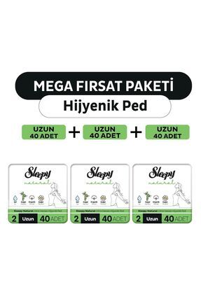 Natural Ultra Hassas Hijyenik Ped Mega Fırsat Paketi Uzun 120 Adet