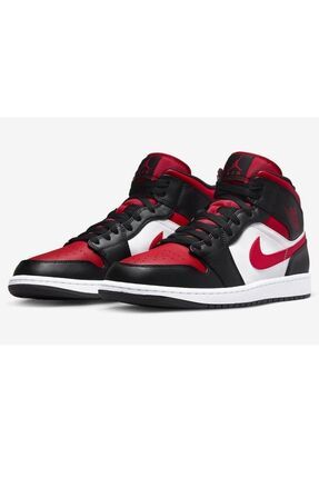 Nike Air Jordan 1 Mid Bred Toe Erkek Spor Ayakkab 2022