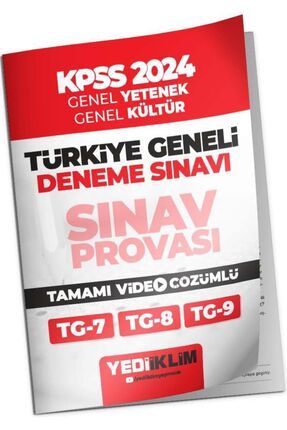 Yediiklim 2024 KPSS Türkiye Geneli Lisans Gy-Gk ( 7-8-9 ) Deneme Sınavları Tamamı Video Çözümlü