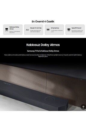 SoundBar Ev Sinema Sistemi Dolby Atmos 320W, 3.1.2 Kanal, Bluetooth,HDMI,WIFI Bağlantılı Premium Ses