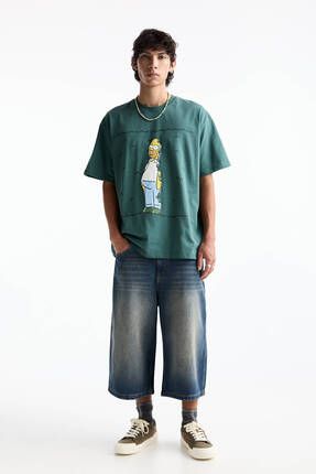Pull Bear Homer Simpson bask l t shirt Fiyat Yorumlar Trendyol