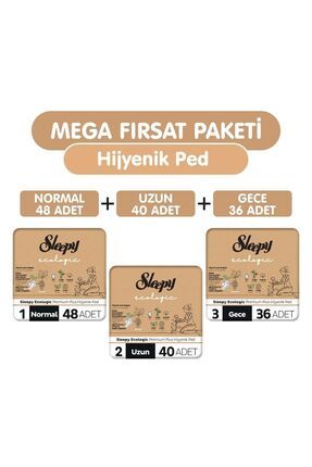 Ecologic Premium Plus Hijyenik Ped 124 Adet Ped Mega Fırsat Paketi