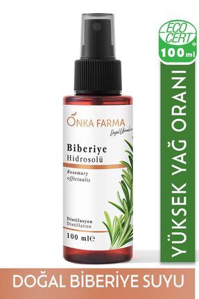 Onka Farma Biberiye Suyu - Güçlendirici Saç Toniği Hidrosolü Tonik Hızlı Saç Uzama Dökülme Karşıtı