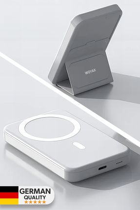 By Deji Magsafe Powerbank 10000mah Standlı Hızlı Taşınabilir Şarj Cihazı - Iphone Ve Android - Beyaz