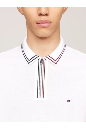 Tommy Hilfiger Erkek Dokuma Polo Yaka K sa Kol Gunluk Beyaz Polo Yaka T Shirt MW0MW35594 YBR Fiyat Yorumlar Trendyol