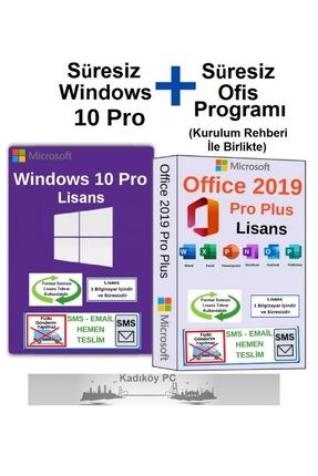 Office 2019 Pro Plus Lisans Süresiz Windows 10 Pro Lisans Süresiz.sms Teslim