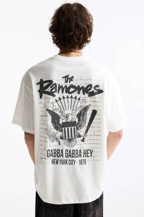 Pull Bear Ramones bask l t shirt Fiyat Yorumlar Trendyol