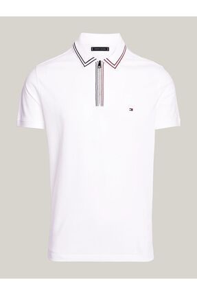 Tommy Hilfiger Erkek Dokuma Polo Yaka K sa Kol Gunluk Beyaz Polo Yaka T Shirt MW0MW35594 YBR Fiyat Yorumlar Trendyol