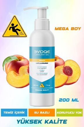 Şeftalili Kayganlaştırıcı Jel 200ml Su Bazlı Mega Boy