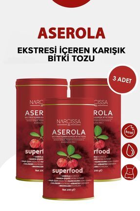 3 Adet - Aserola Ekstresi Içeren Karışık Bitki Tozu