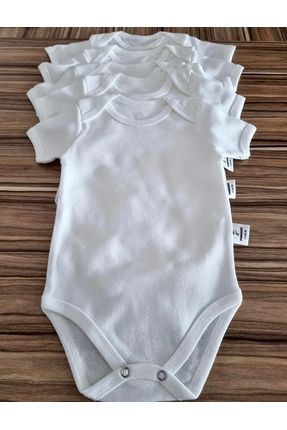 Bebek Basic Pamuk Penye Bisiklet Yaka 5 Li Kısa Kol Body Zıbın Hediye Bebek Mama Önlüğü