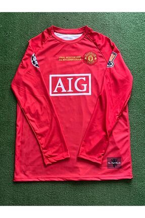 Manchesterunited 2008 Sezonu Efsane Kırmızı Renk Cristiano Ronaldo Uzun Kollu Forma / Ronaldo Jersey