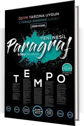 2025 Tyt Tempo Paragraf Yeni Nesil Soru Bankası 2 Tyt Türkçe Denemesi Ilaveli