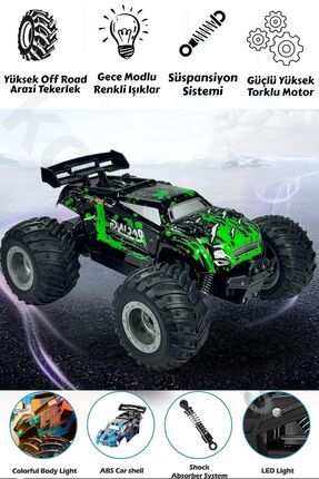 Uzaktan Kumandalı Araba Full Fonksiyon Şarjlı 22cm Işıklı Drift 4x4 20 Km Hız Yapan Jip