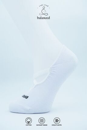 Kaydırmaz Pamuklu Pilates Çorabı (BEYAZ)