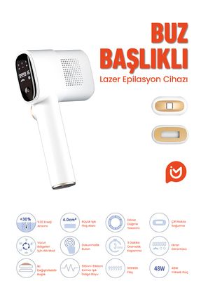 IPL Buz Lazer Epilasyon Tüy Alma 999.999 Atım Otomatik Yüz,Vücut,Hassas Bölge Ağrısız Kullan