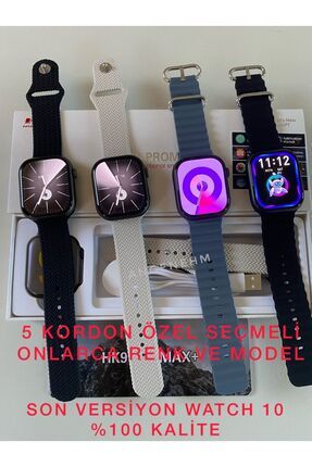 Hk9 Pro Max Plus (5 KORDON ÖZEL SEÇMELİ) Son Versiyon Watch 10 Amoled Ekran Akıllı Saat