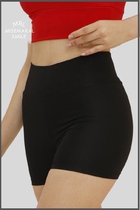 missmaral Kad n Siyah Mini ort Boxer Yuksek Bel S k la t r c Fit Gorunum 11080 Fiyat Yorumlar Trendyol