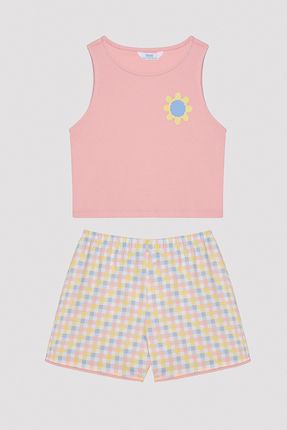 Kız Çocuk Cool Daisy Çok Renkli Pijama Takımı