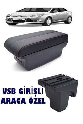 Ford Focus 3 2012-2020 Usbli Vidasız Kol Dayama Kolçak