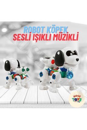 Işıklı, Müzikli Ve Hareketli Full Fonksiyonlu Sevimli Yürüyen Kuyruk Sallayan Robot Köpek