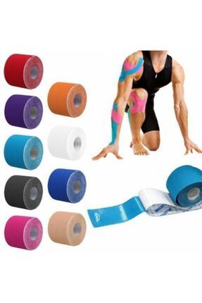 Kırmızı Renk Kinesi Band Sporcu Kas Ağrı Bandı Kinezyo Tape