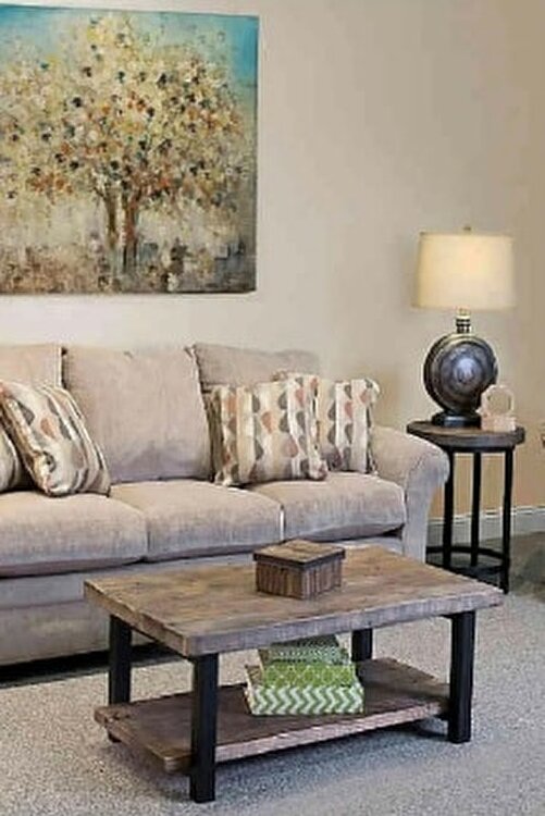 Worldwooden Ahsap Masif Agac Dogal Orta Sehpa Demir Iskeletli Sehpa Fiyati Yorumlari Trendyol