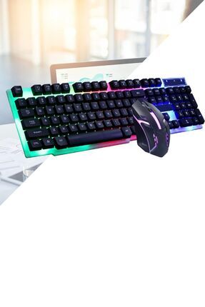 3in1 Oyuncu Klavye Seti Kablolu Rgb Aydınlatmalı Set Gamer Pc Oyun Seti Klavye