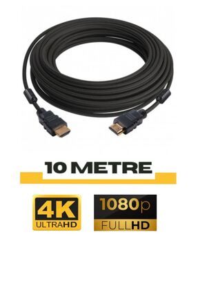 Ultra HD 4K HDMI Kablosu 10Metre Yüksek Hızlı HI-Speed 3.0 Çift Kat 1.Sınıf Örgülü HDMI Kablo