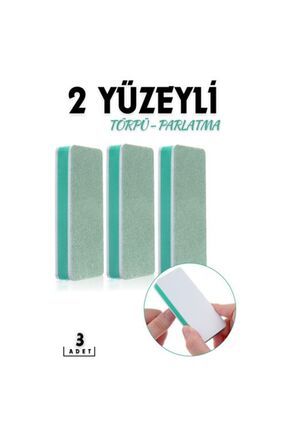 TransForMacion 2 Yüzeyli Tırnak Törpü ve Parlatma Blok Sünger 3 ADET 718791