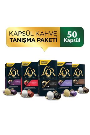 Kapsül Tanışma Paketi Nespresso Uyumlu Alüminyum Kapsül Kahve 10 Adet X 5 Paket