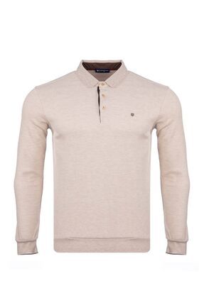 Büyük Beden Klasik Kalıp Polo Yaka Sweatshirt